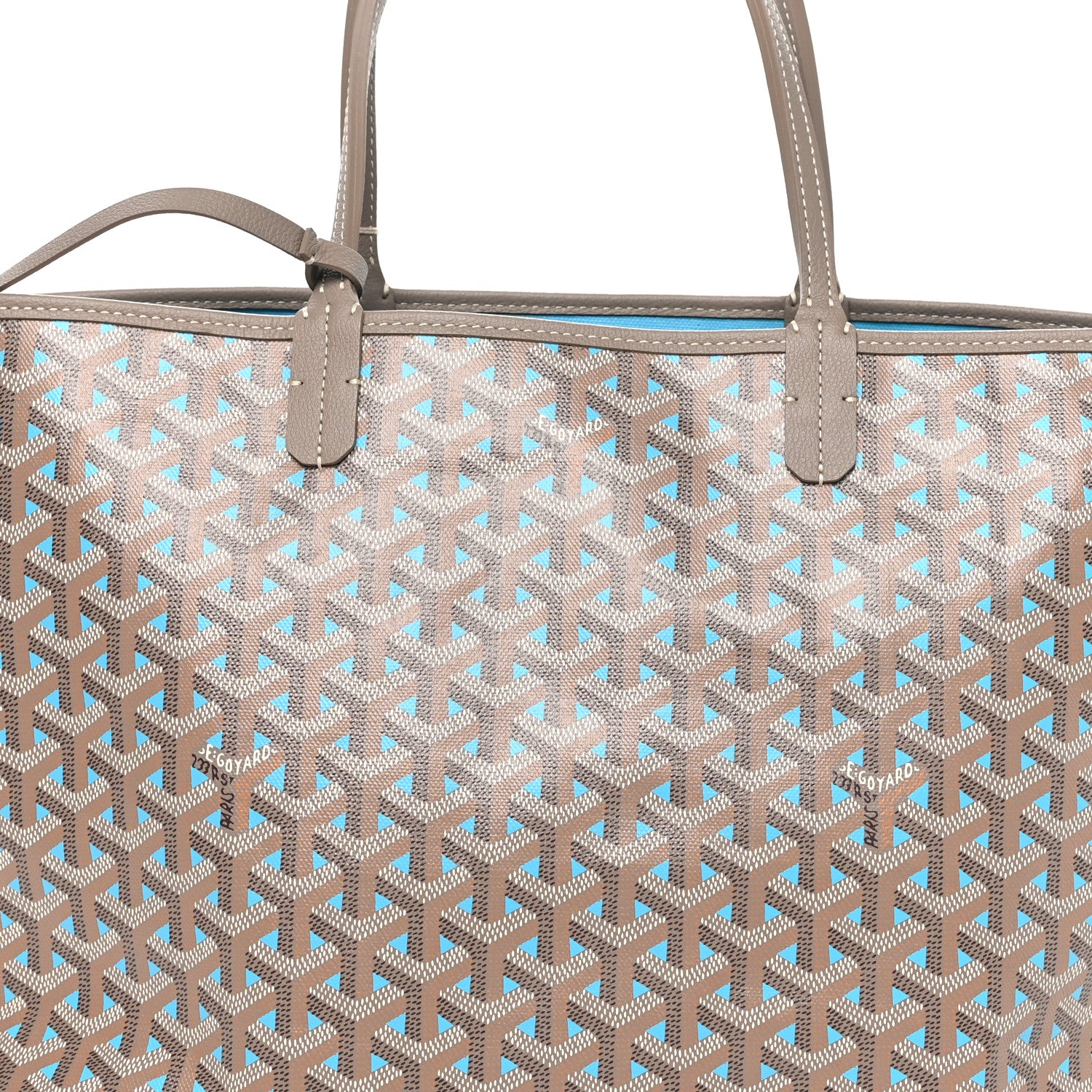 Goyard Goyardine Saint Louis Claire Voie PM Grege Turquoise 9 of 11