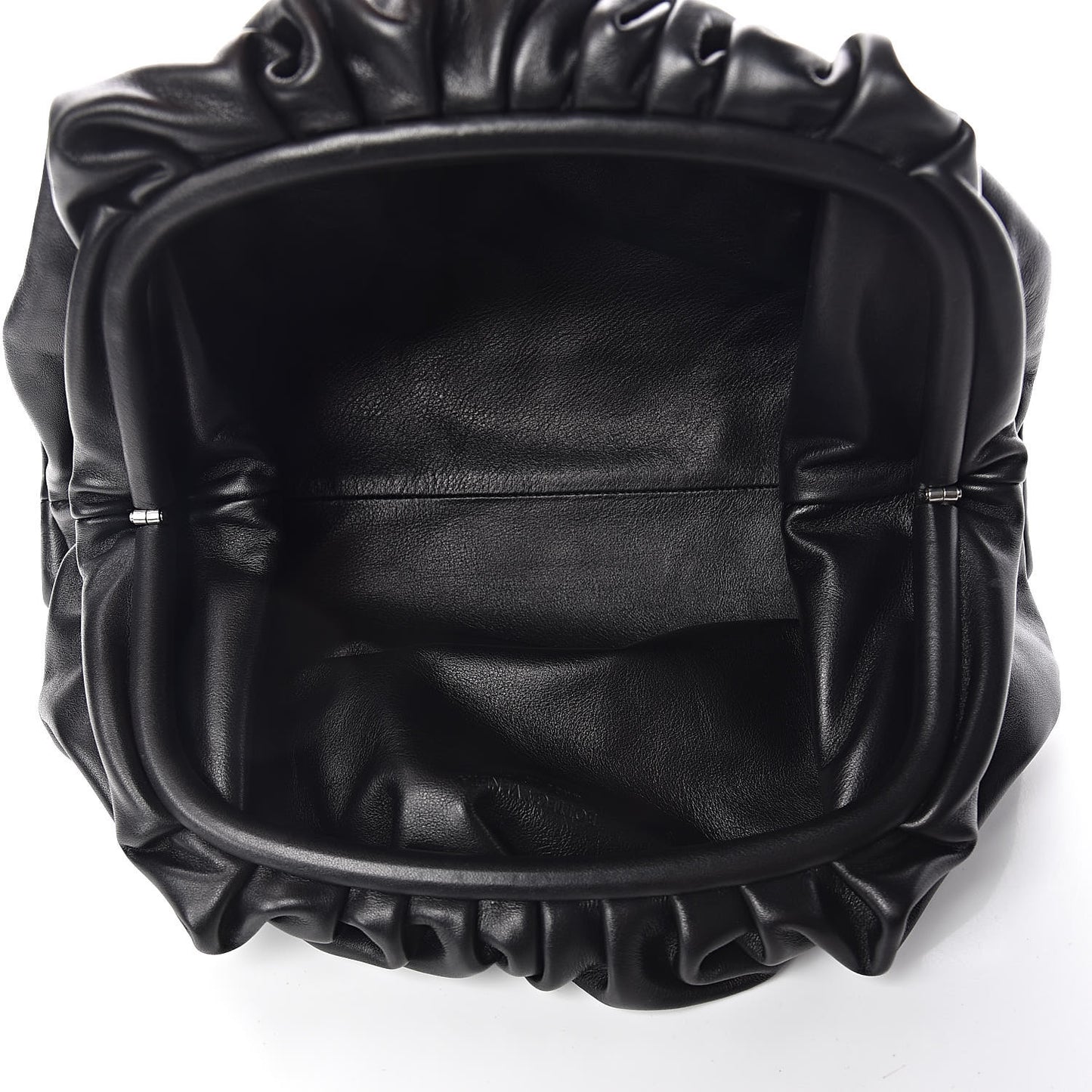 Smooth Butter Calf The Pouch Oversized Clutch Black