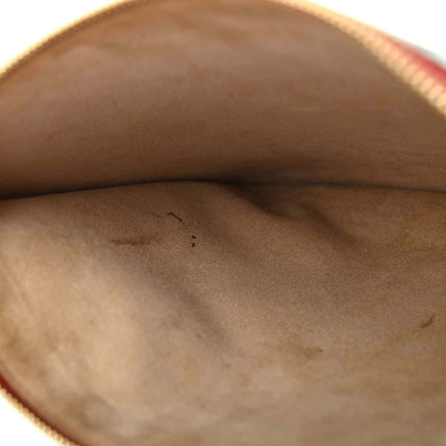 GG Supreme Monogram Blooms Suede Large Zip Pouch Blue