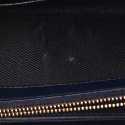 Christian Dior Patent Cannage Lady Dior Continental Zip Wallet Blue 8 of 9