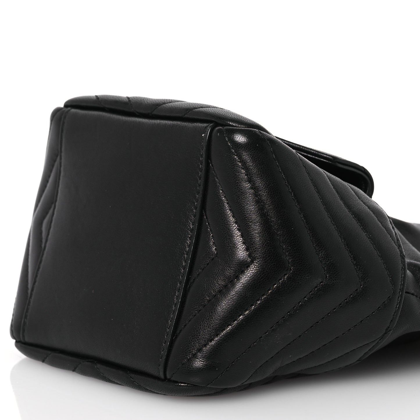 Lambskin Matelasse Monogram Joe Nano Bucket Bag Black