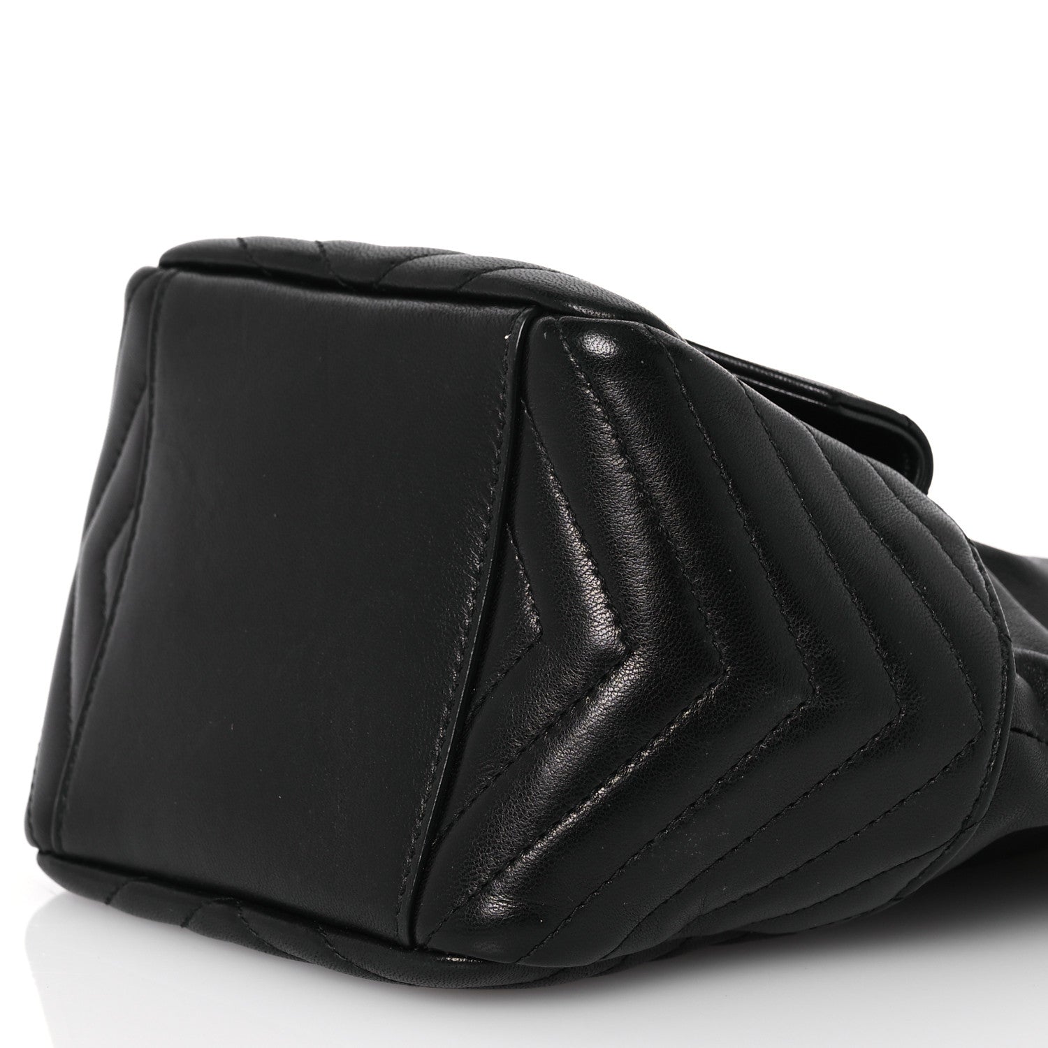 Saint Laurent Lambskin Matelasse Monogram Joe Nano Bucket Bag Black 10 of 13