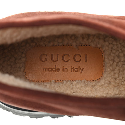 Gucci Suede Shearling Mens Harald Horsebit Ankle Boots 11 Light Brown Butterscotch 7 of 13