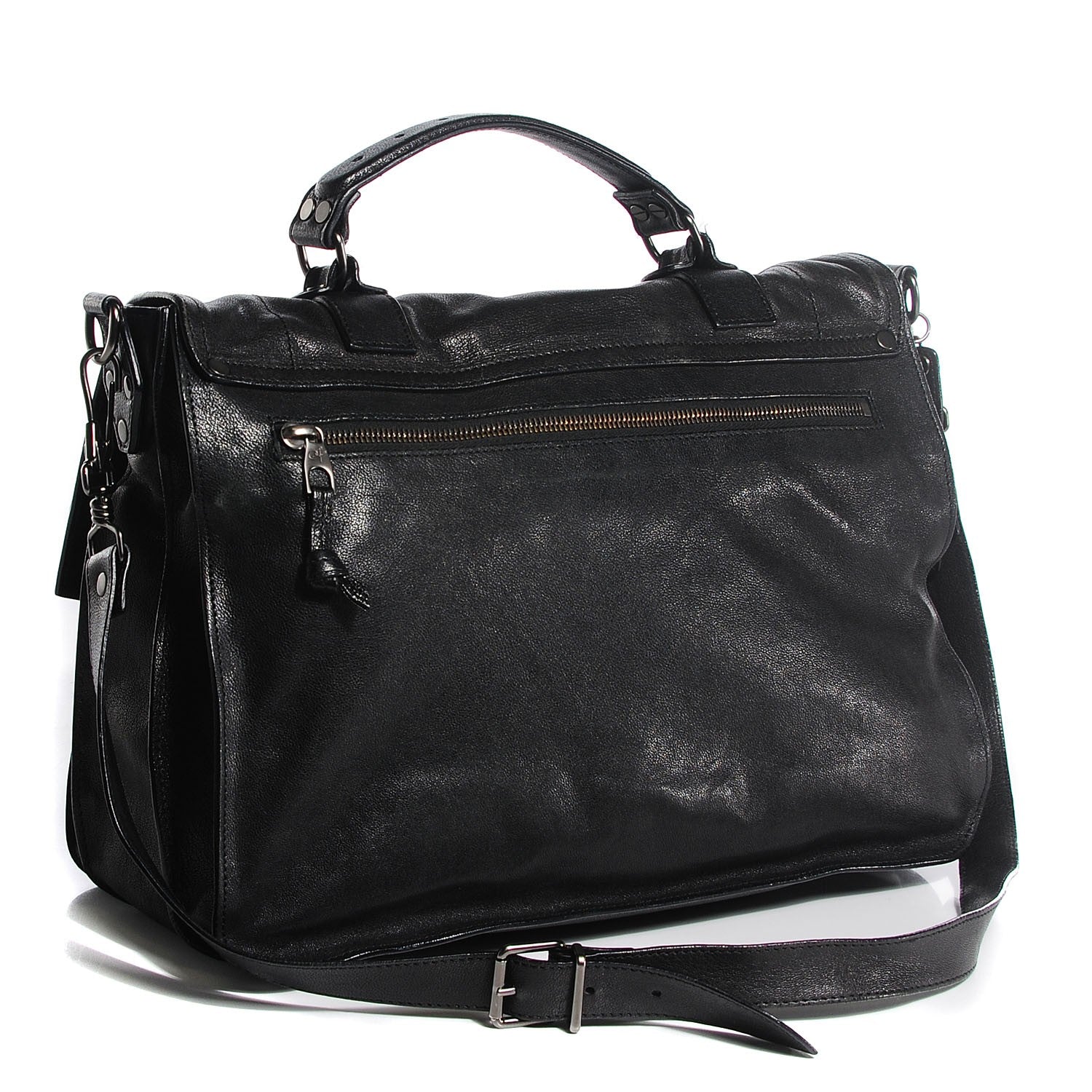 Proenza Schouler Lambskin Large PS1 Satchel Black 3 of 11