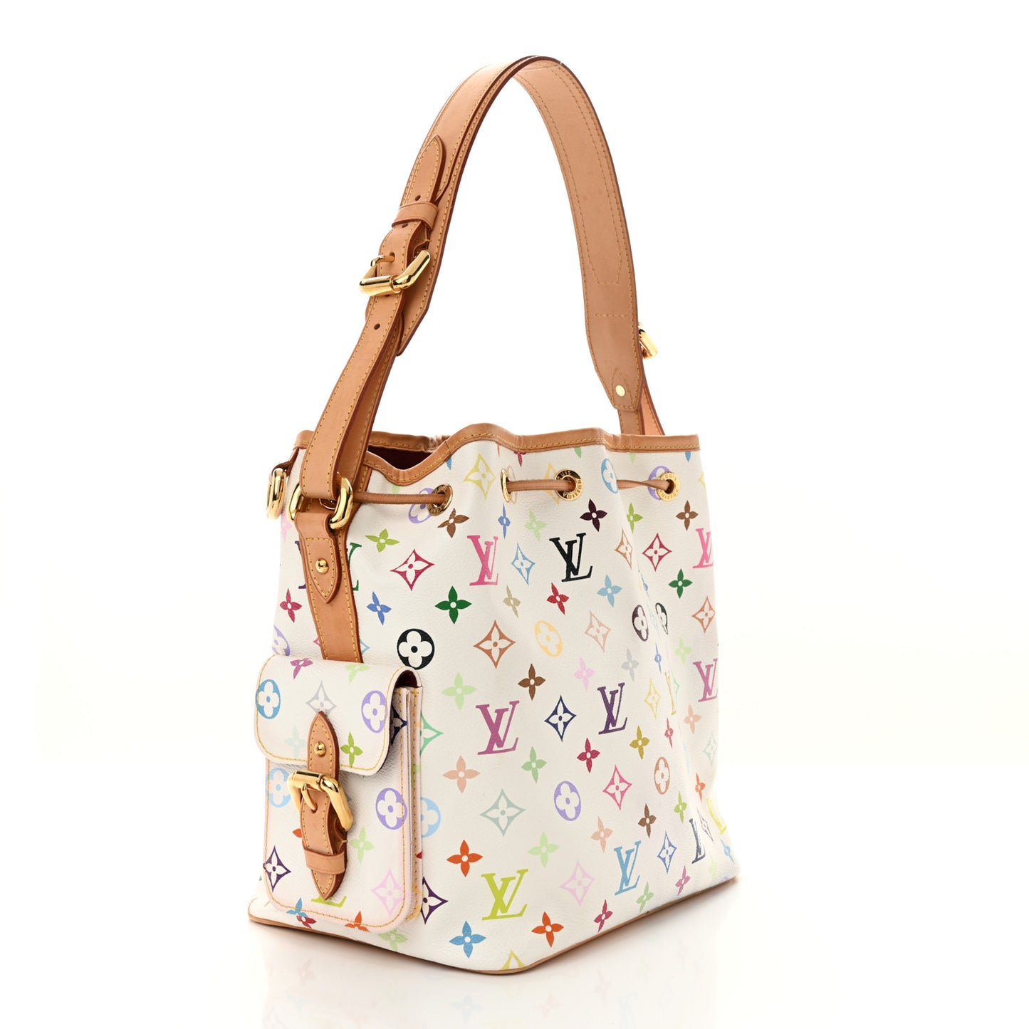 Monogram Multicolor Petit Noe White