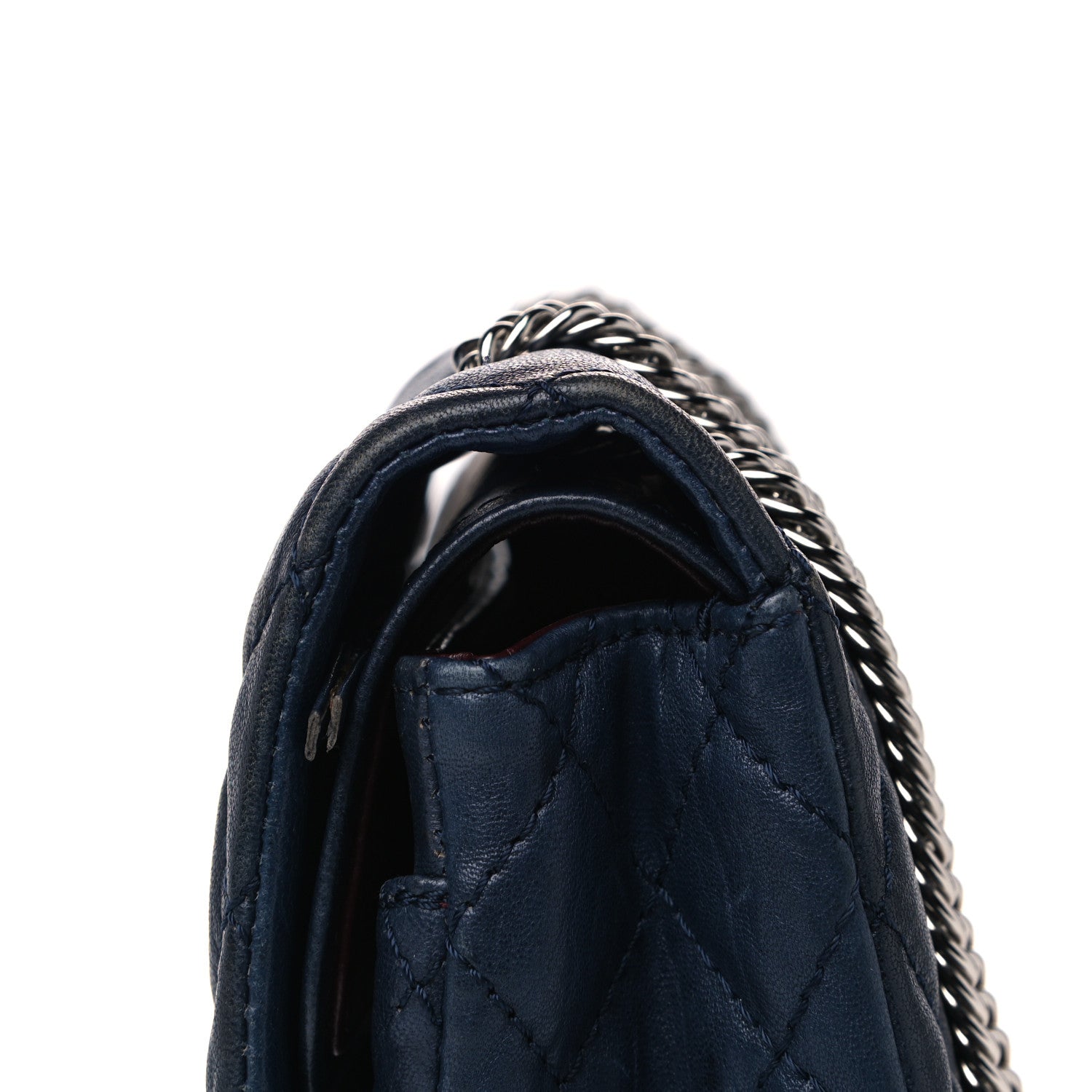 Chanel Lambskin Quilted Medium Double Flap Bijoux Chain Navy 20 of 23