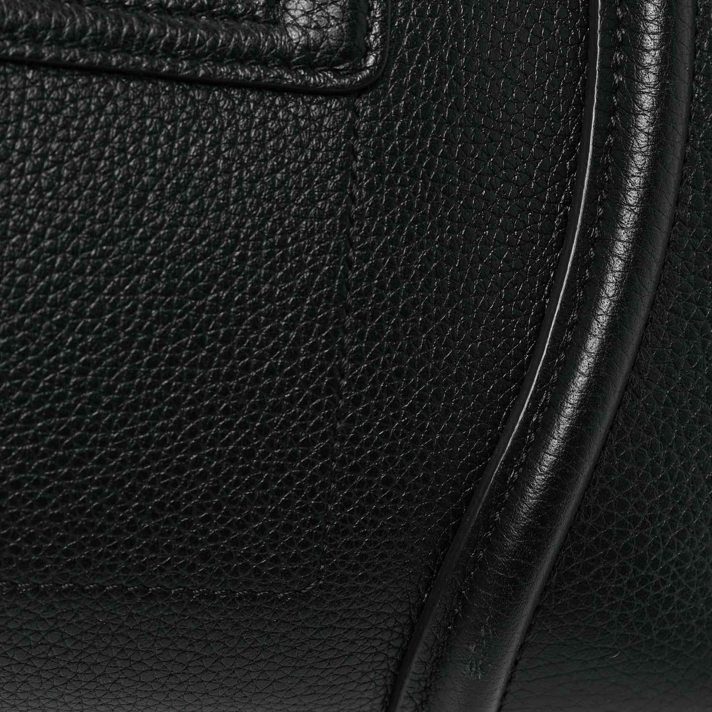 Drummed Calfskin Mini Luggage Black