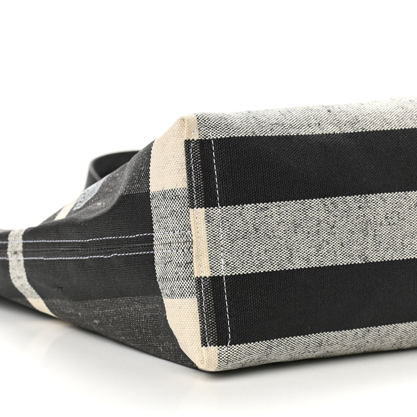 Coated Canvas Mega Check Medium Doodle Tote Black White