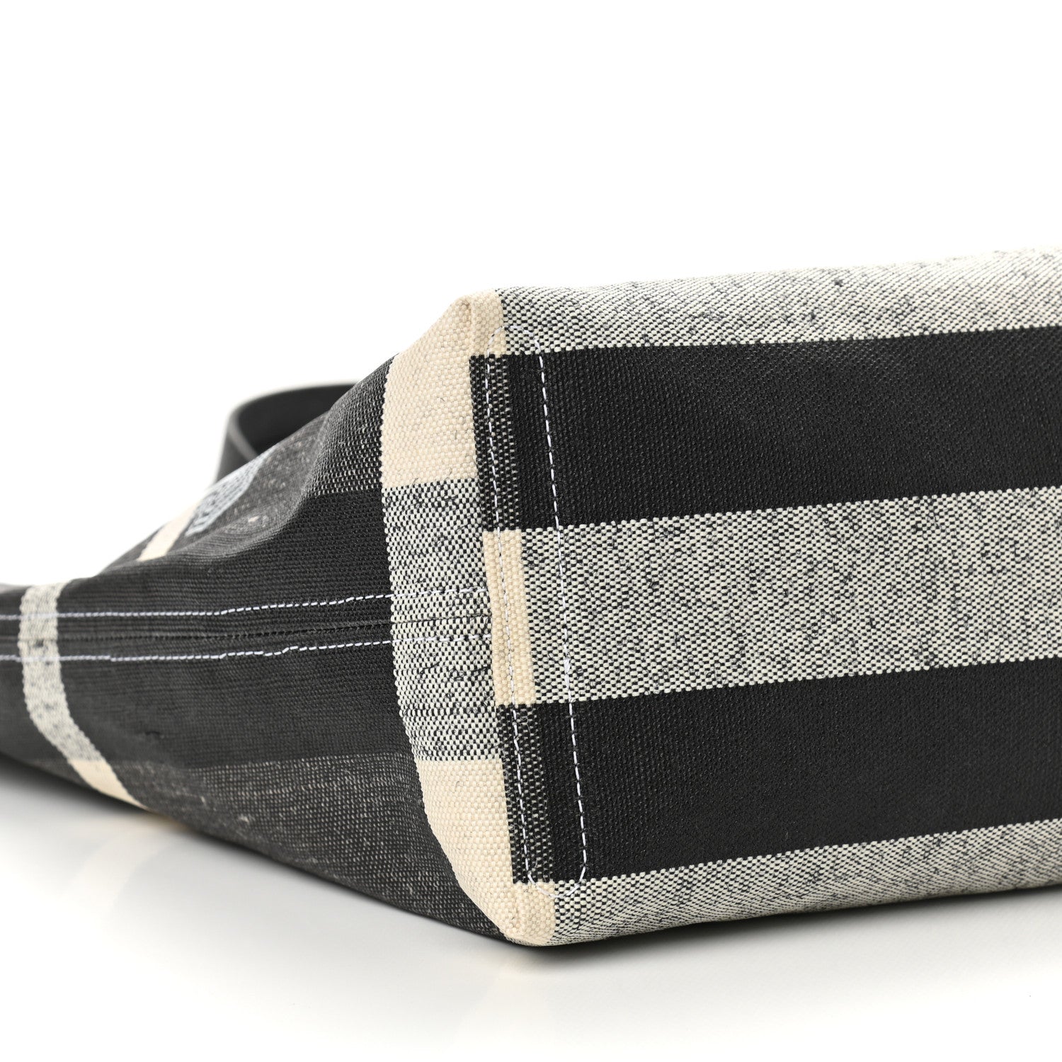 Burberry Coated Canvas Mega Check Medium Doodle Tote Black White 9 of 10