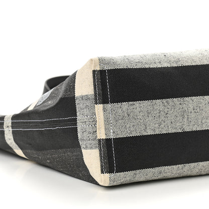 Burberry Coated Canvas Mega Check Medium Doodle Tote Black White 9 of 10