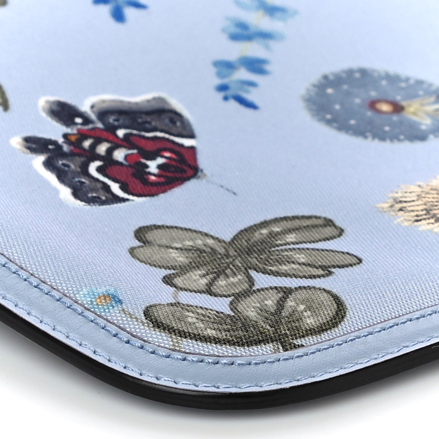 Gucci Canvas Flora Knight Zip Pouch Dusty Blue 9 of 10