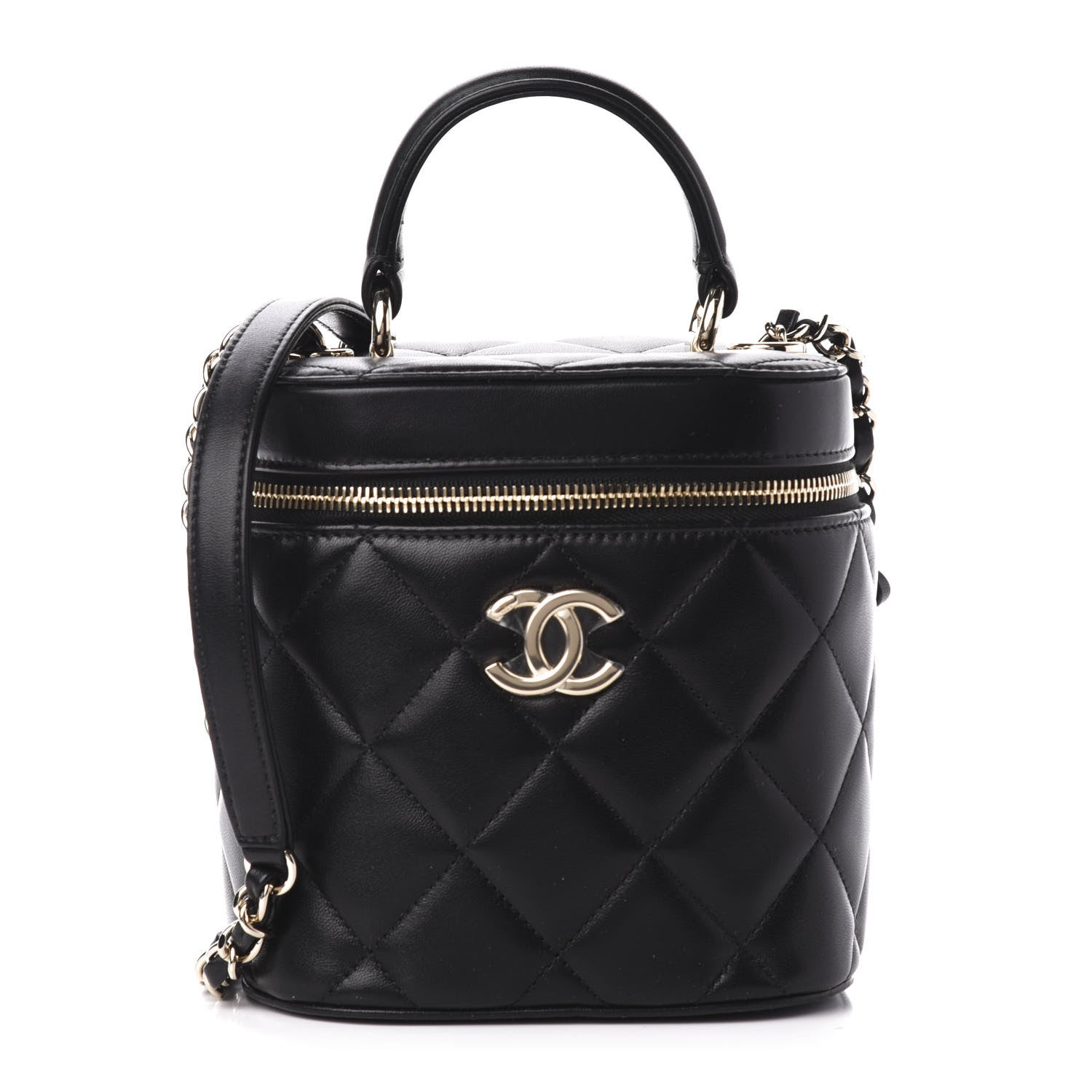 Chanel Lambskin Quilted Trendy Vanity Case Black 1 of 10