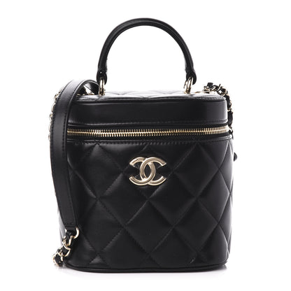 Chanel Lambskin Quilted Trendy Vanity Case Black 1 of 10