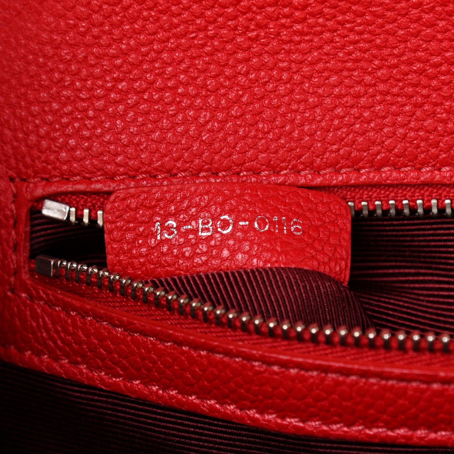 Grained Calfskin Small Diorama Flap Bag Red