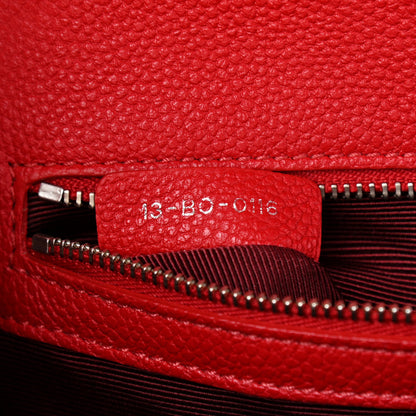 Christian Dior Grained Calfskin Small Diorama Flap Bag Red 8 of 12