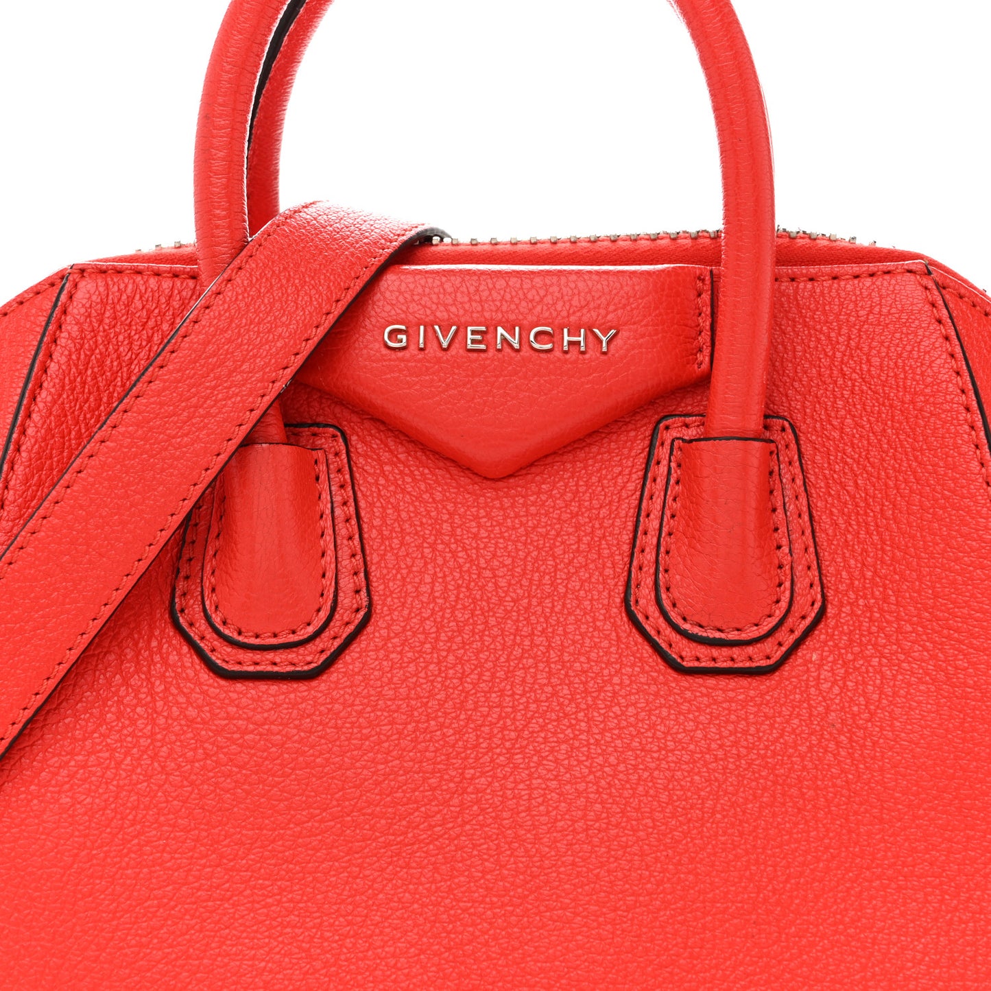 Sugar Goatskin Mini Antigona Pop Red