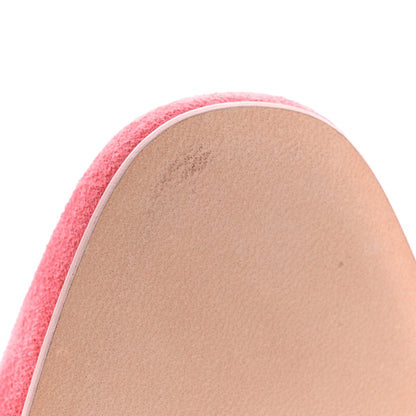 Chanel Suede Cap Toe CC Coco Slingback Pumps 41 Light Pink Coral 10 of 11