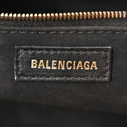 Balenciaga Grained Calfskin Logo XL Cloud Clutch Black 6 of 10