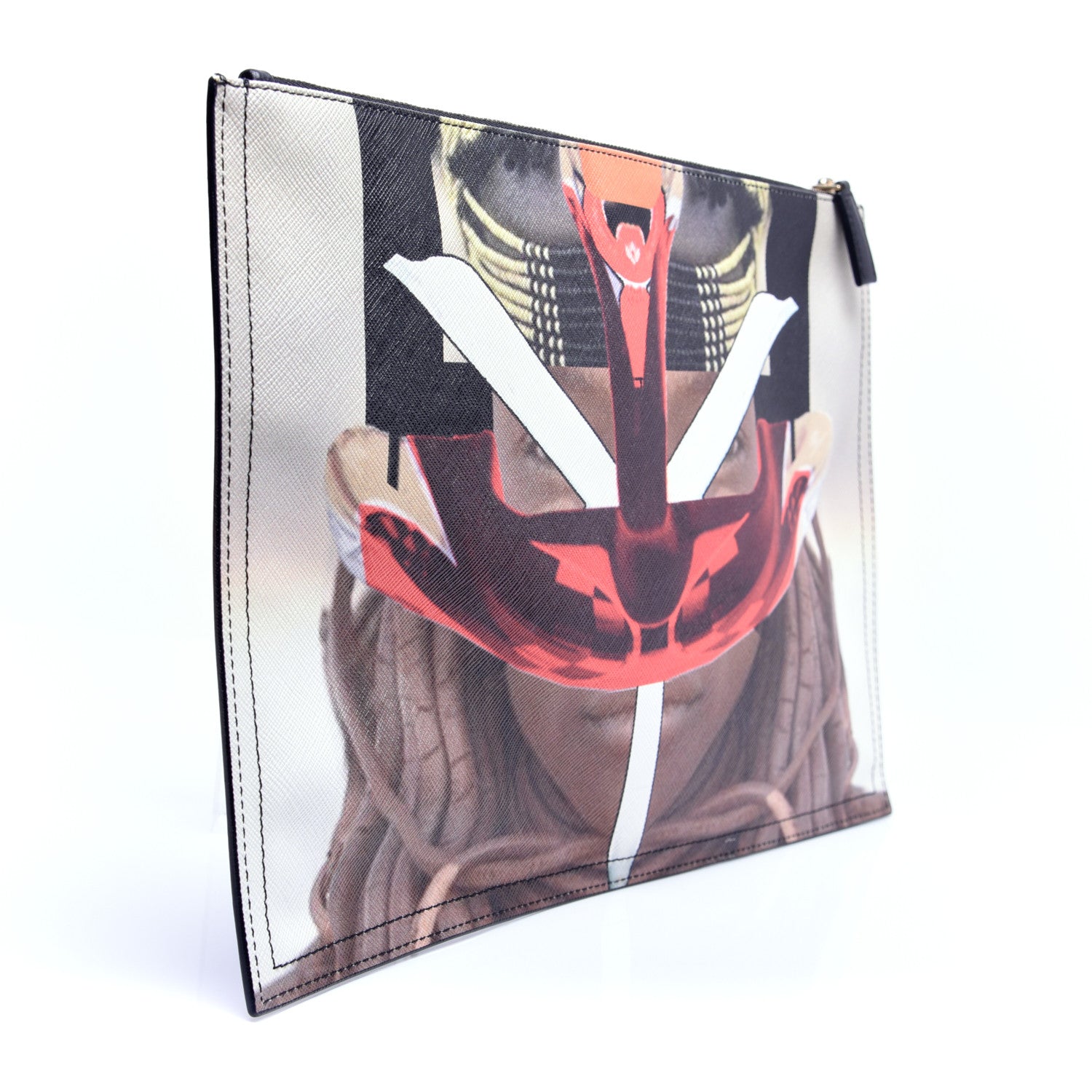 Givenchy Coated Canvas Tribal Girl Print Large Antigona Pouch 3 of 10