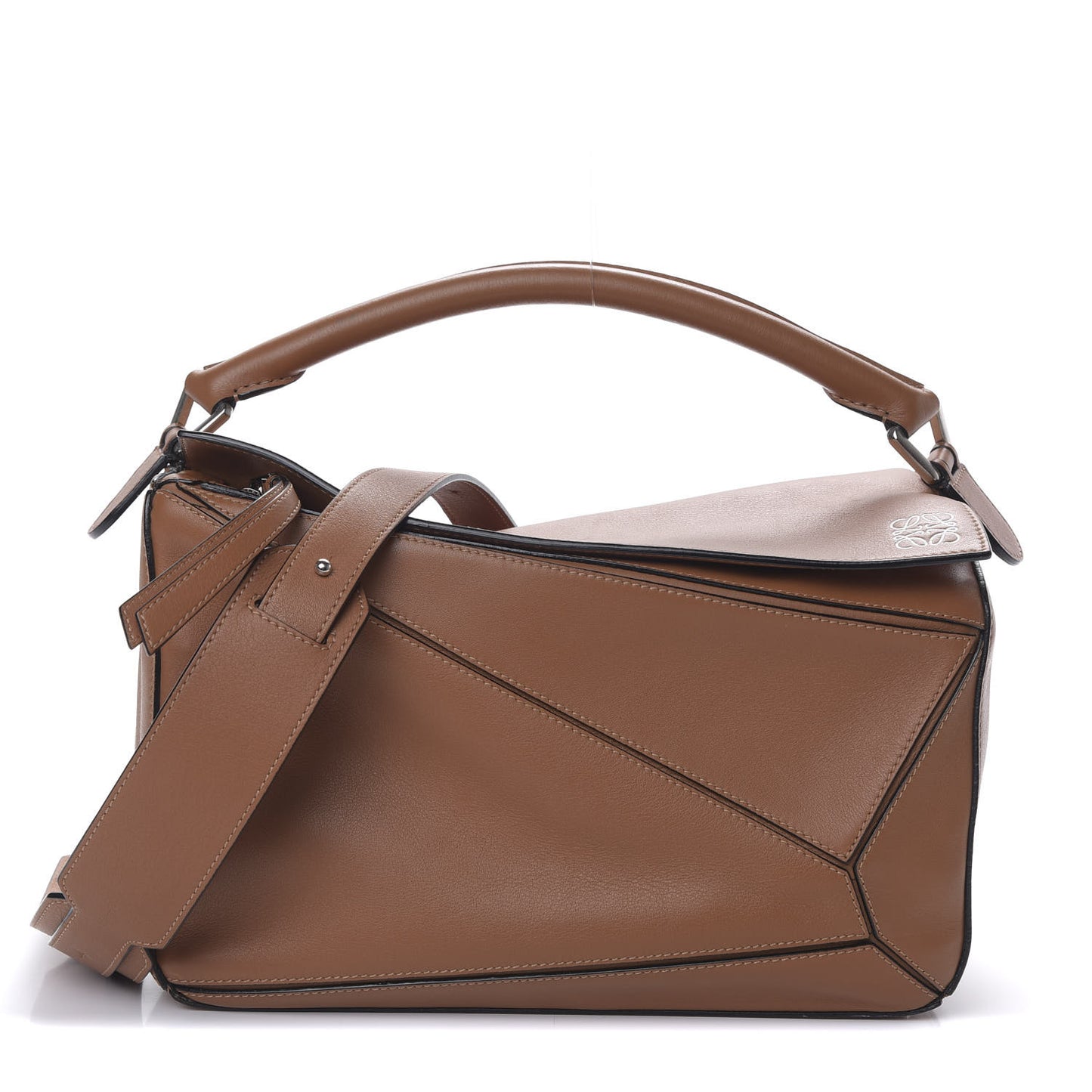 Calfskin Medium Puzzle Bag Brown