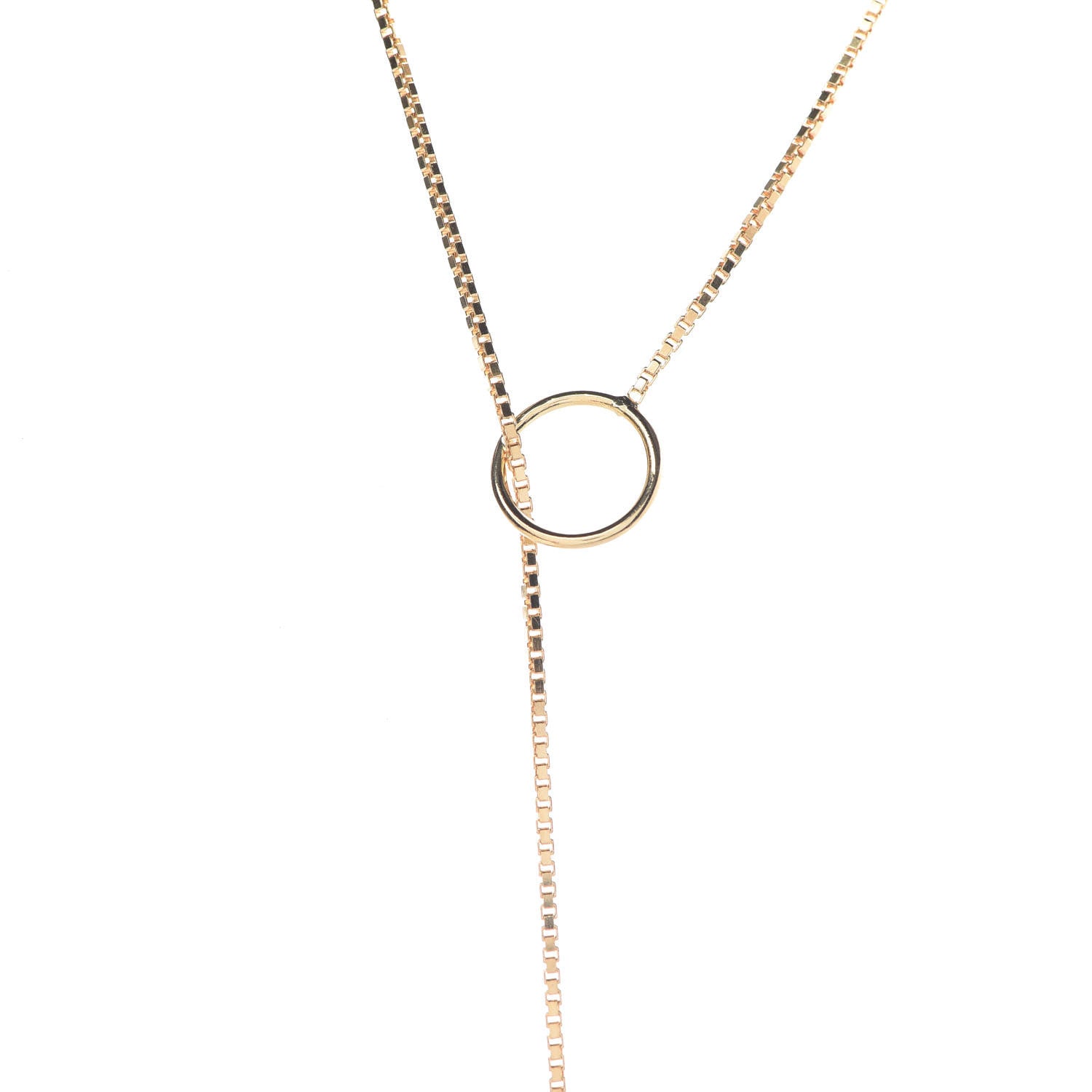 Gucci 18K Yellow Gold 20mm Lariat Necklace 6 of 6