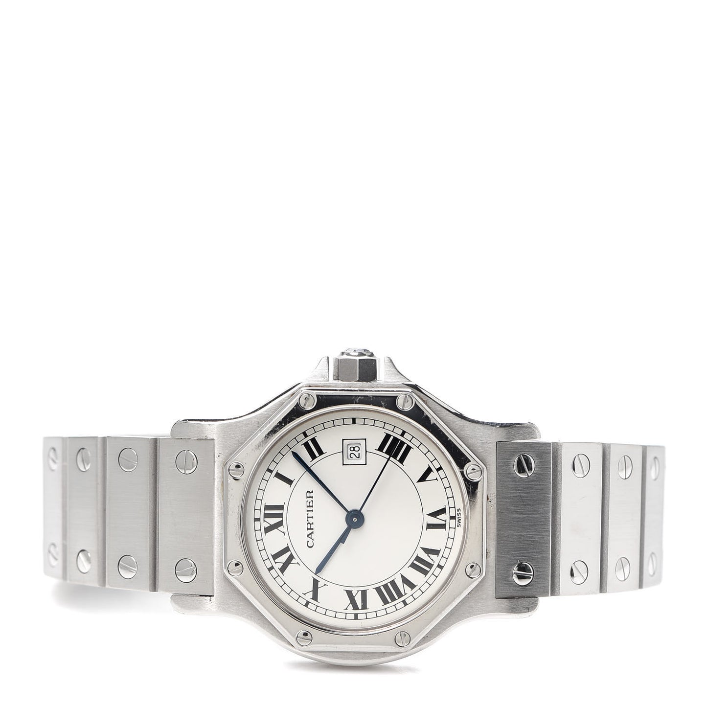 Stainless Steel 29mm Santos Octagon Automatic Watch