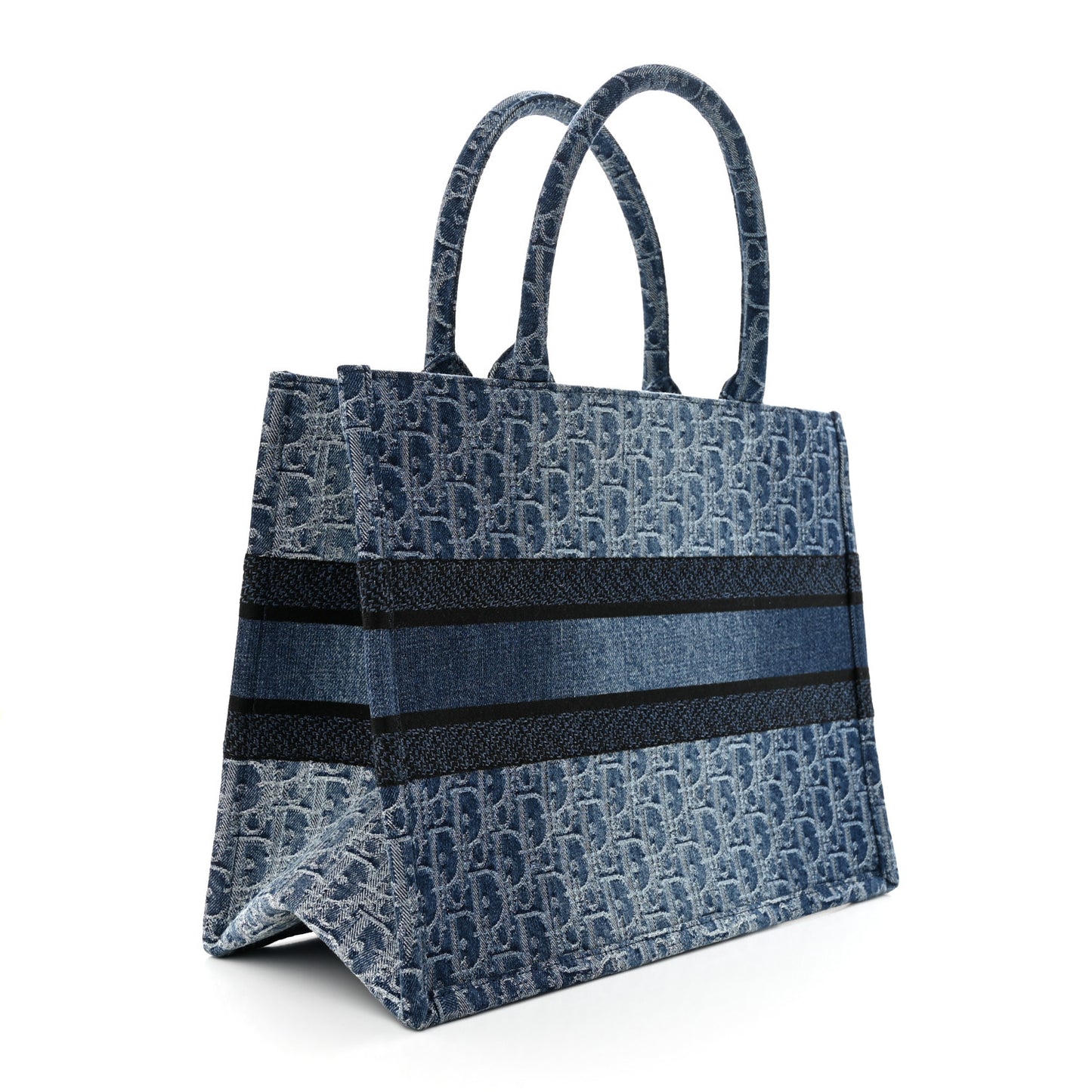 Oblique Denim Medium Book Tote Blue