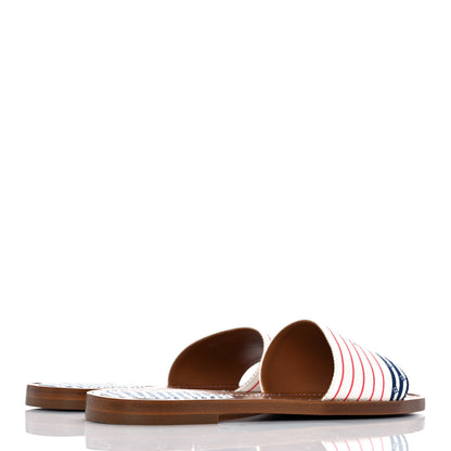 Louis Vuitton Canvas LV Escale Striped Lock It Flat Mule 36 Blue 4 of 7