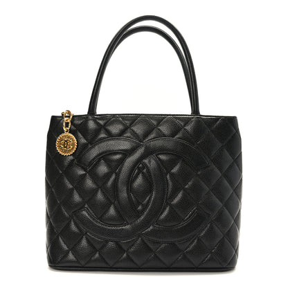 Chanel Caviar Quilted Medallion Tote Black 1 of 9