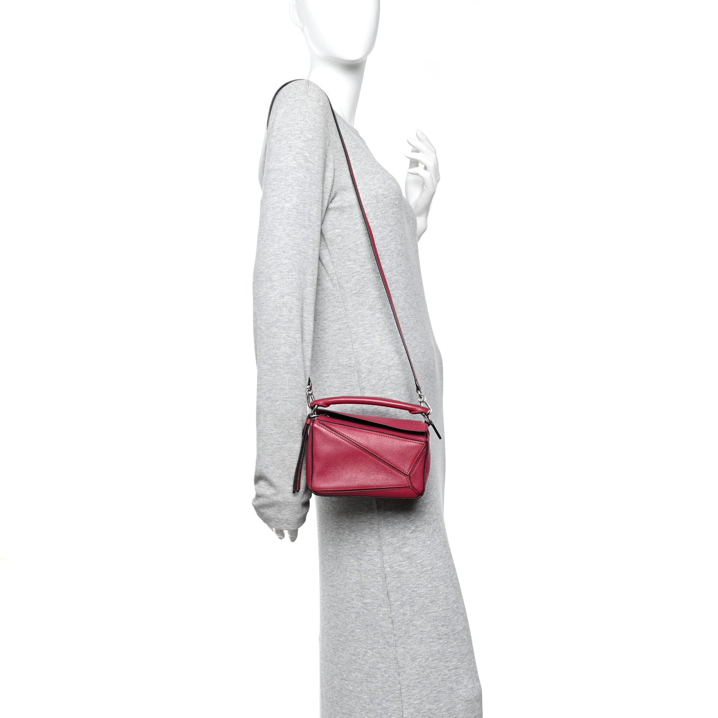 Calfskin Mini Puzzle Bag Wine