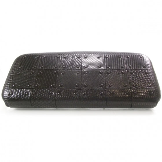 Burberry Prorsum Lizard Warrior Check Evening Bag Black 1 of 6