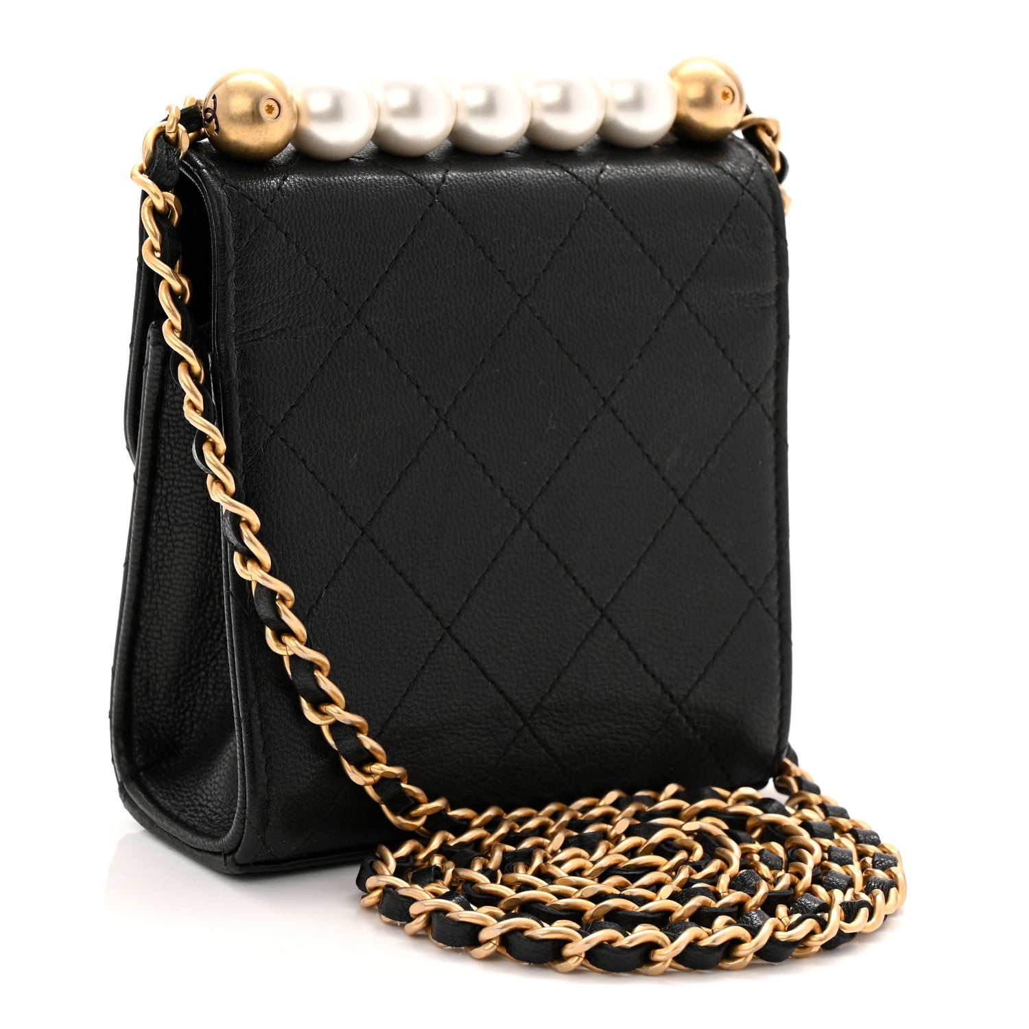 Chanel Lambskin Quilted Chic Pearls Flap Black 1781858 – FASHIONPHILE
