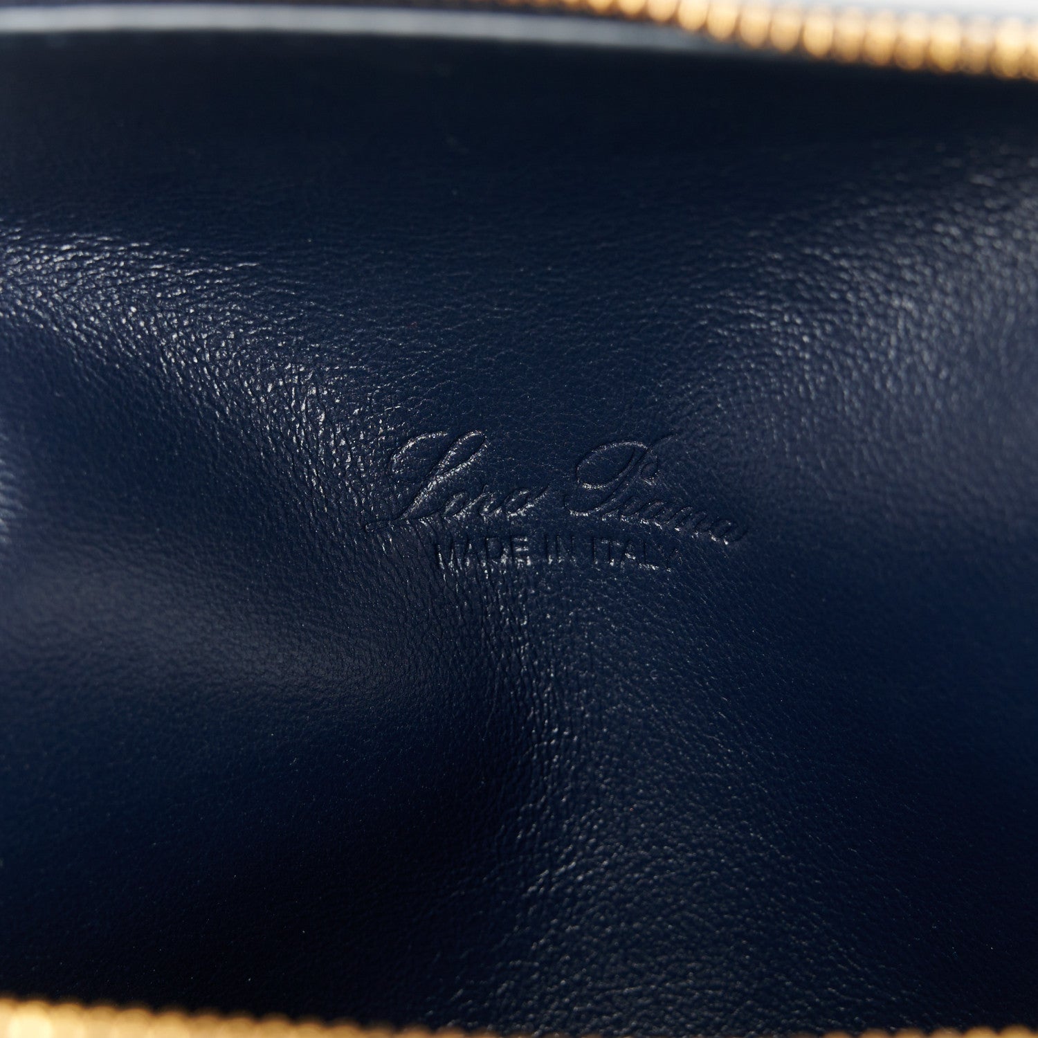 Loro Piana Grained Calfskin L19 Extra Pocket Pouch Navy 6 of 9