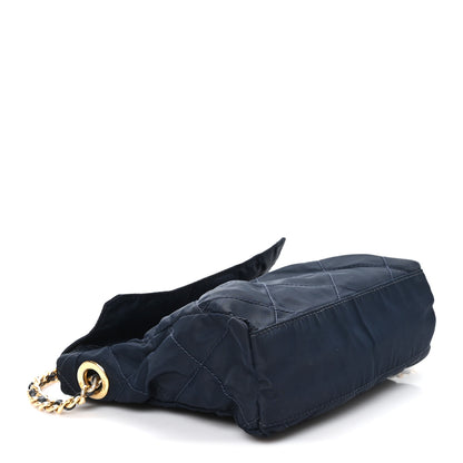 Prada Nylon Tessuto Impuntu Quilted Flap Shoulder Bag Blue 4 of 11
