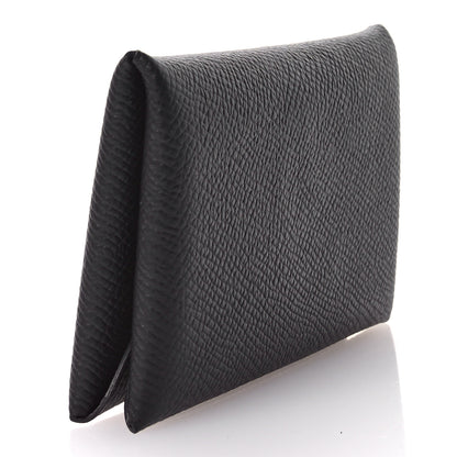 Hermes Epsom Calvi Card Case Black 3 of 7