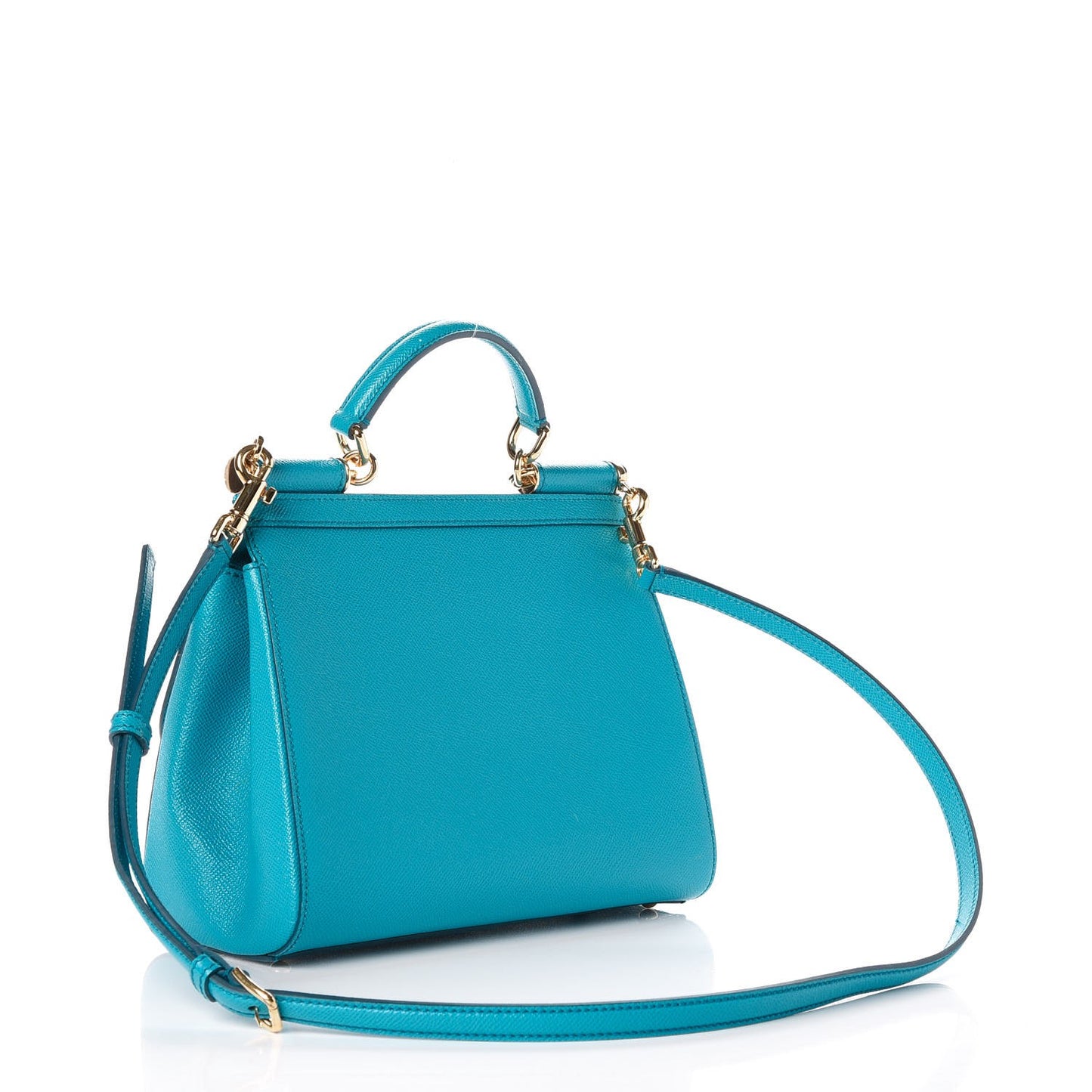 Dauphine Calfskin Medium Miss Sicily Satchel Turquoise