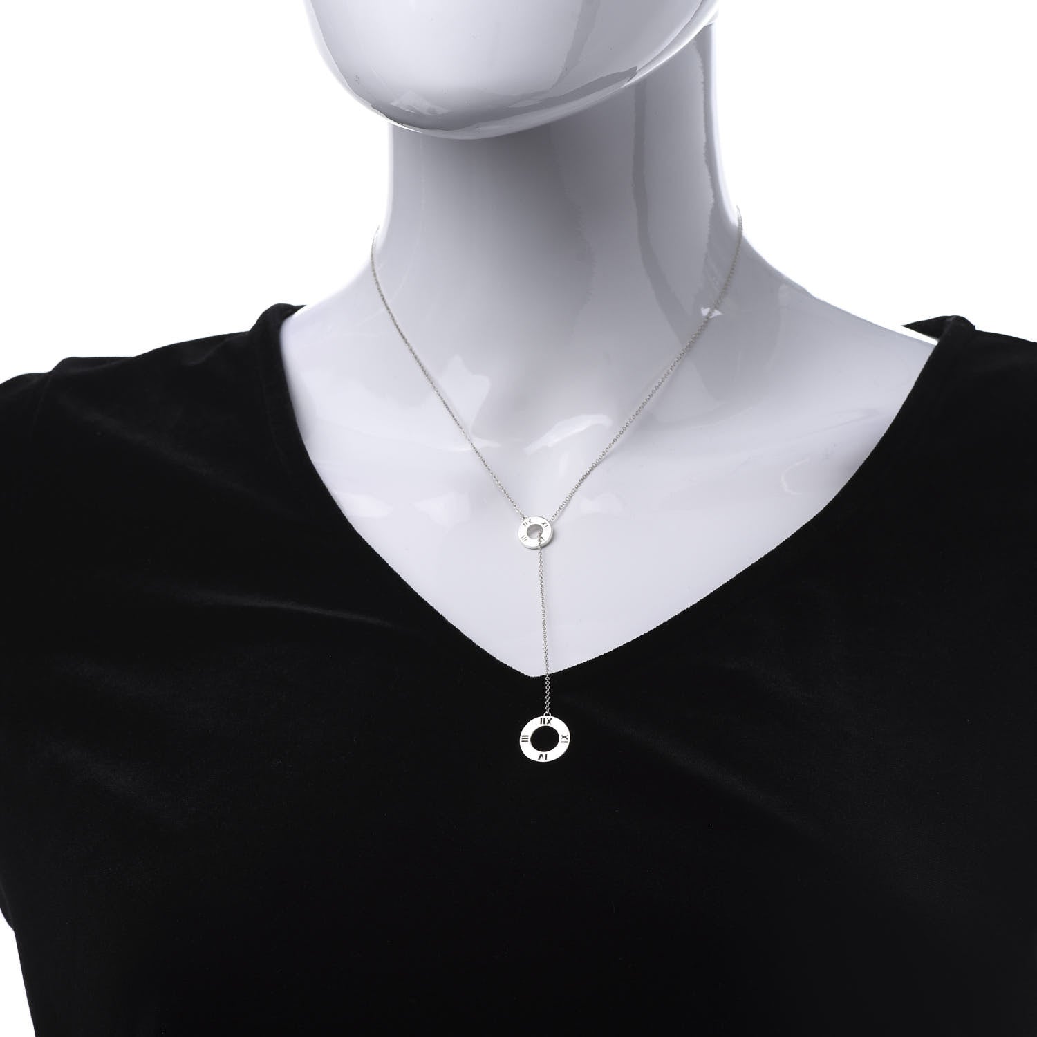 Tiffany Sterling Silver Atlas Lariat Pendant Necklace 2 of 5