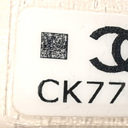 Chanel Printed Fabric Clutch With Chain Beige Light Beige 6 of 9