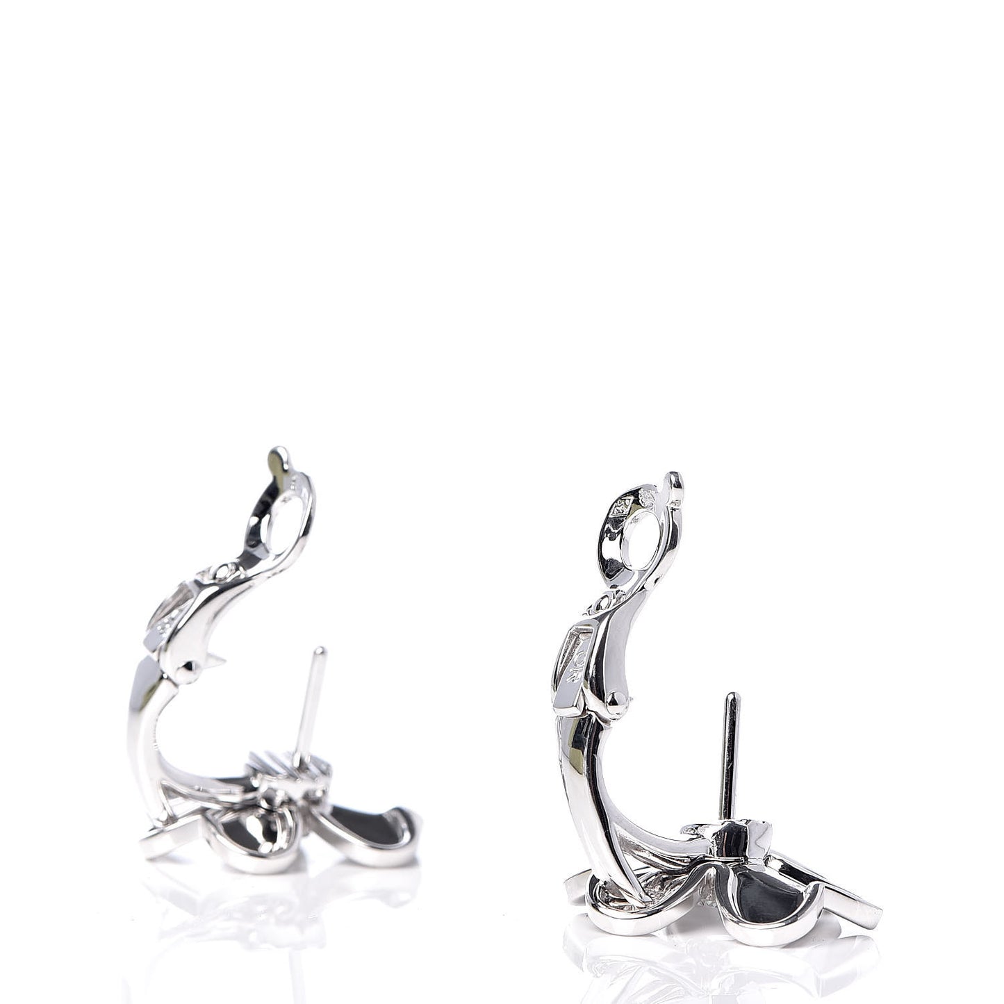 18K White Gold Diamond Small Frivole Earrings