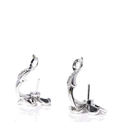 Van Cleef & Arpels 18K White Gold Diamond Small Frivole Earrings 3 of 6