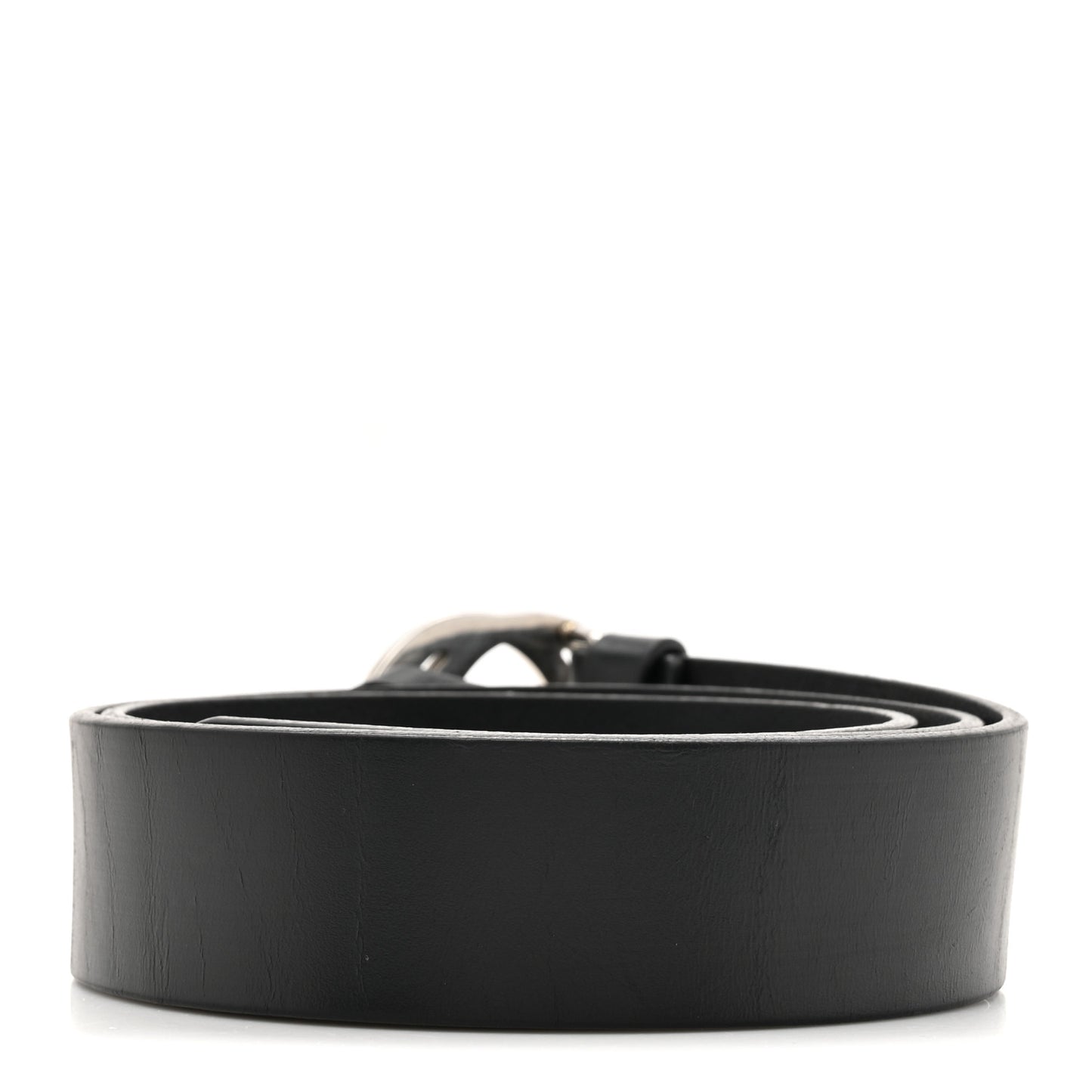 Selleria Calfskin Nickel Interlocking G 37mm Belt 85 34 Black