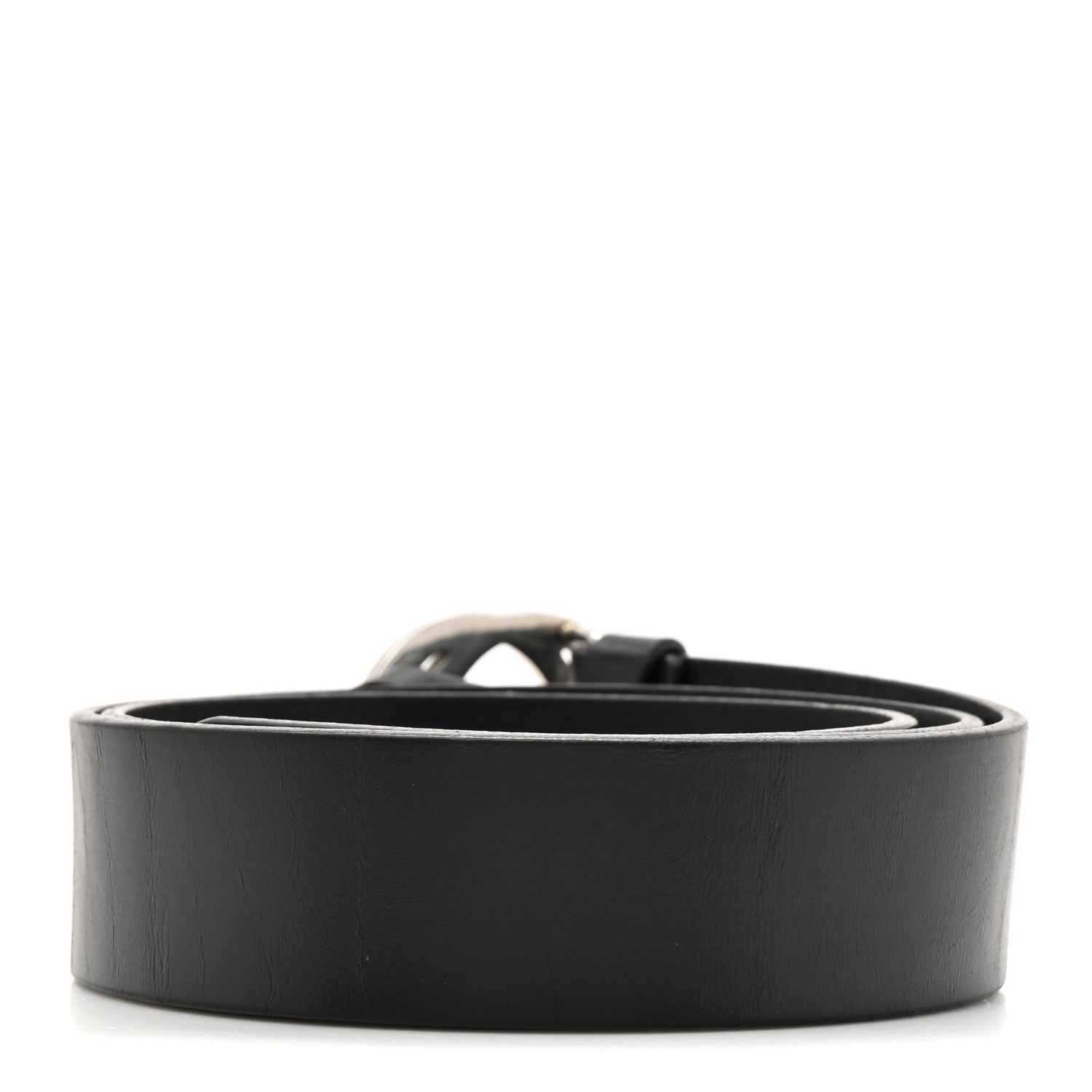 Gucci Selleria Calfskin Nickel Interlocking G 37mm Belt 85 34 Black 2 of 6