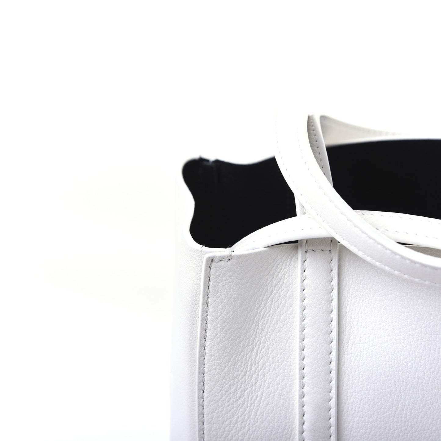 Smooth Calfskin Double Sided XXS Everyday Tote White Light Black