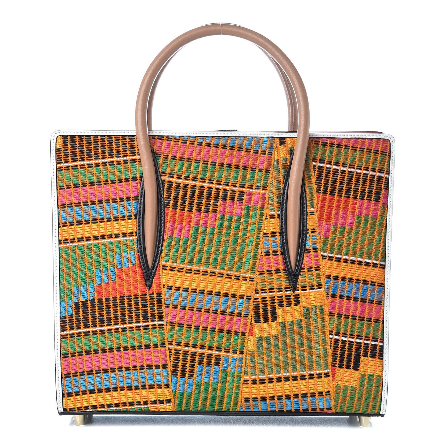 Calfskin Patent Woven Medium Paloma Multicolor