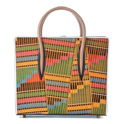 Christian Louboutin Calfskin Patent Woven Medium Paloma Multicolor 1 of 12