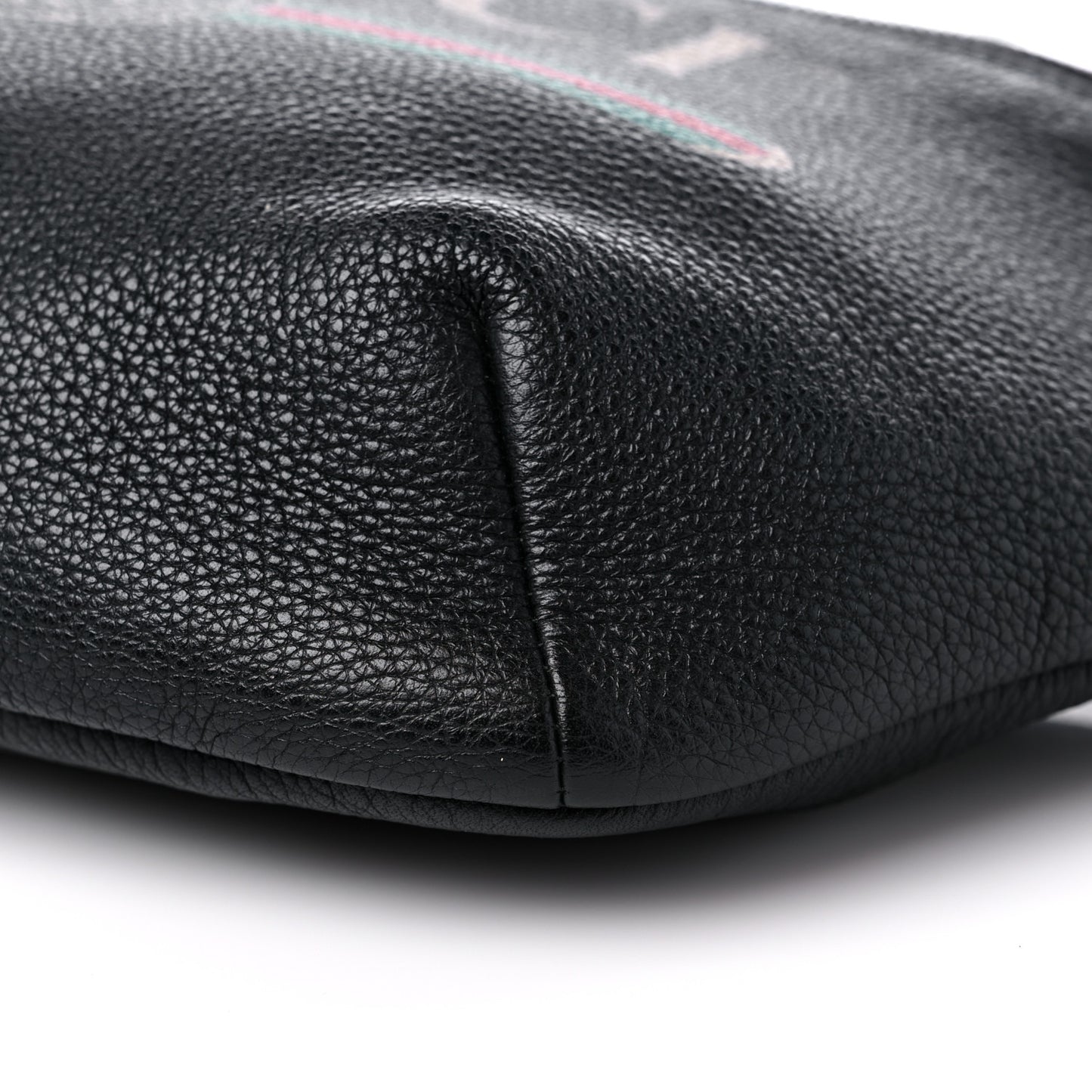 Grained Calfskin Logo Belt Bag Black