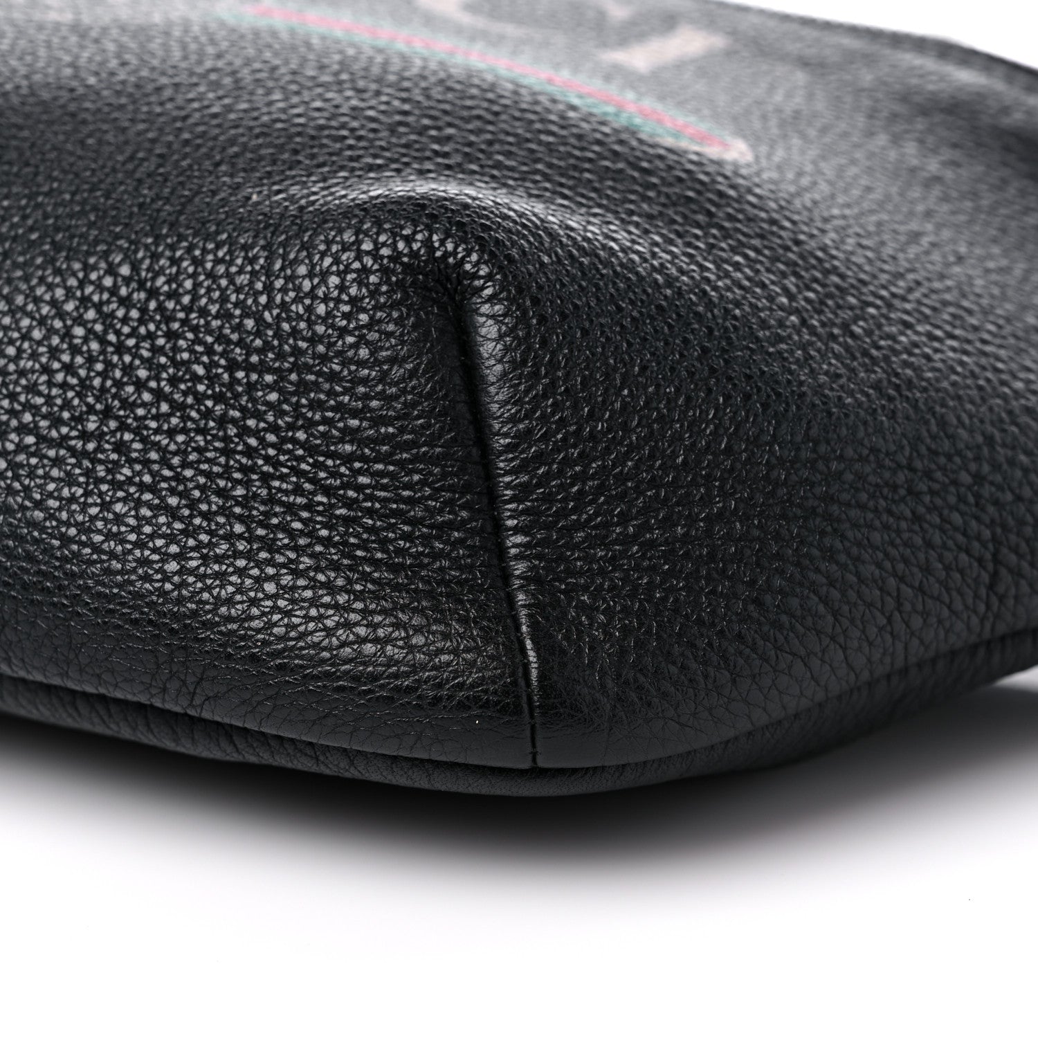 Gucci Grained Calfskin Logo Belt Bag Black 9 of 10