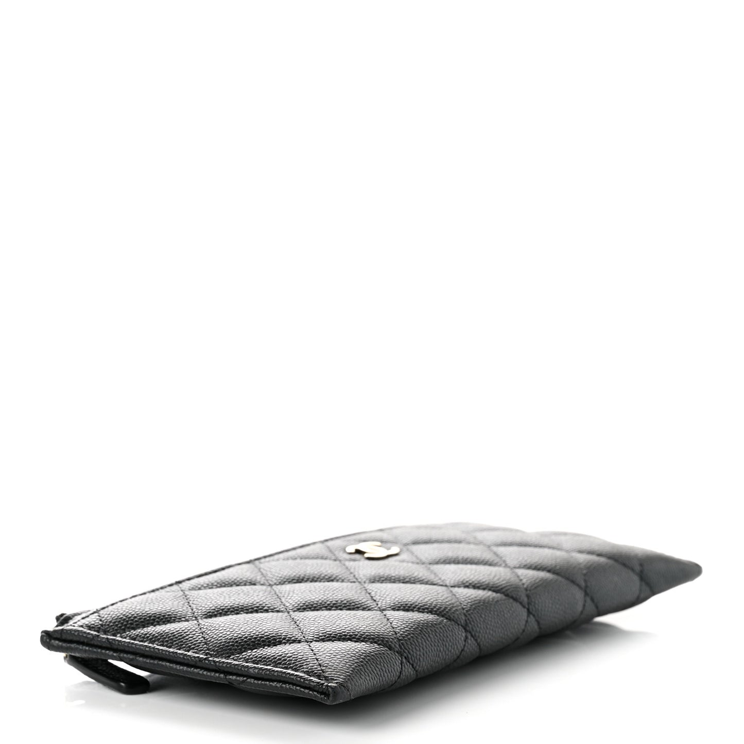 Caviar Quilted Classic Zip Pouch Black