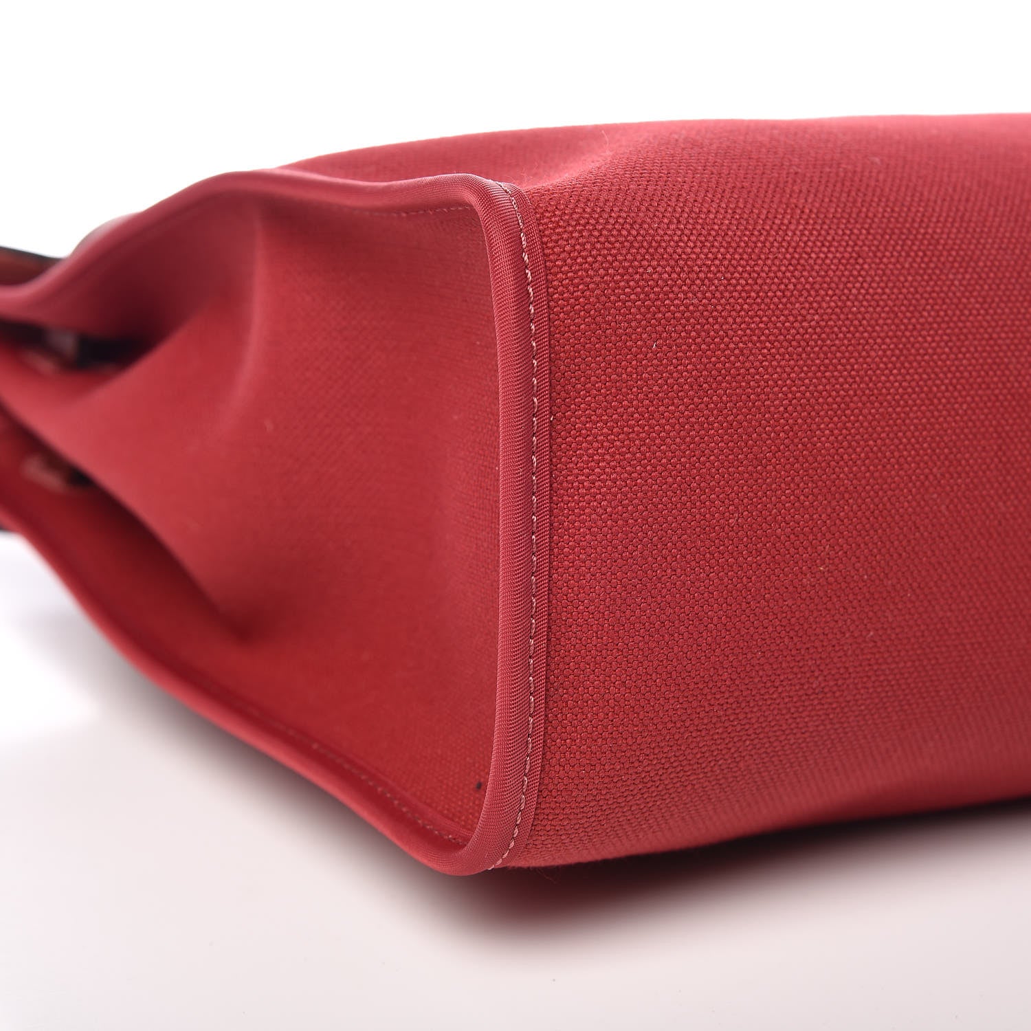 Hermes Vache Hunter Toile Herbag Zip 31 PM Rouge Grenat Rouge H 6 of 12