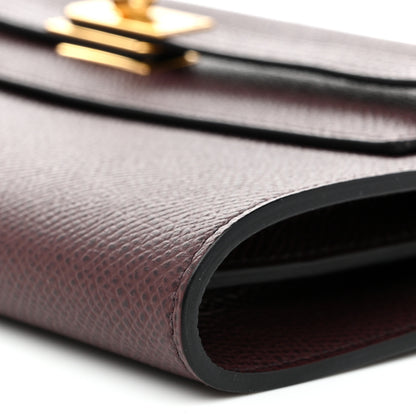 Hermes Epsom Kelly Wallet To Go Rouge Sellier 9 of 10